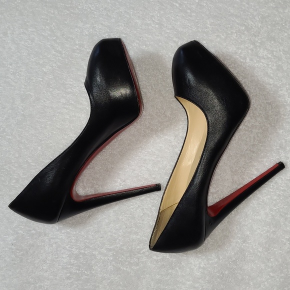 Christian Louboutin Black Nappa Leather Miss Clichy Pumps Size 38 - Picture 3 of 13